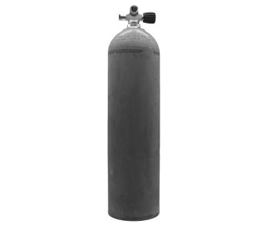 MES 11,1 L Aluflasche natur 207 bar mit Ventil 12544-RE