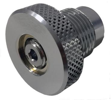 POLARIS Messing Stopfen für DIN 300 bar Ventil  mit Entlüftung